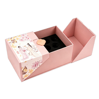 Boîte rigide personnalisée avec logo en relief, impression quadricolore, laminage mat, emballage cadeau de luxe, pliable, pour collier avec rose éternelle