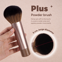 Pinceau de maquillage individuel MAANGE OEM&ODM pour poudre libre et blush, poils synthétiques, fibres douces et moelleuses