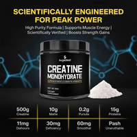 Bubuk Creatine Monohydrate Murni Tanpa Rasa, Creatine Mikronisasi Mendukung Kekuatan Latihan, Energi Otot, dan Performa Atletik