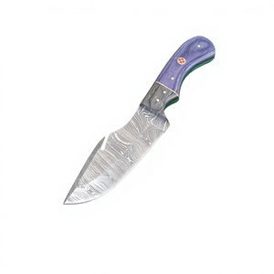 Nouveauté : Couteau de chasse en acier Damas fait main avec manche ergonomique en bois Pakka pour la chasse, le camping et la survie en extérieur - Product Image 1