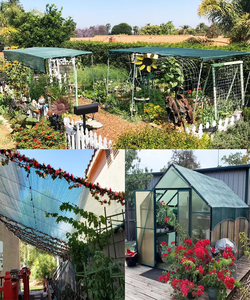 Telo Ombreggiante <span class=keywords><strong>per</strong></span> Giardino, Rete Parasole Verde con Occhielli, Telo a Rete <span class=keywords><strong>per</strong></span> Protezione Solare <span class=keywords><strong>per</strong></span> Piante, Serra e Patio - Product Image 2