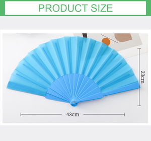 Retro gấp quạt tay nhựa vàng bột thủ công Quạt Trắng tiệc cưới Phong cách Trung Quốc Vải nhảy gấp Quạt cầm tay - Product Image 2