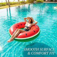 Bouée gonflable en PVC en forme de pastèque, nouveauté pour piscine, transat de fête aquatique, divertissement estival en plein air, radeau de plage