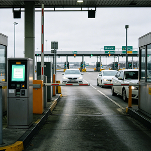 Sistema llave en mano de cobro de peaje con cámara ANPR, barrera RFID, terminal de pago, hardware y software personalizados para plazas de peaje en autopistas - Product Image 1