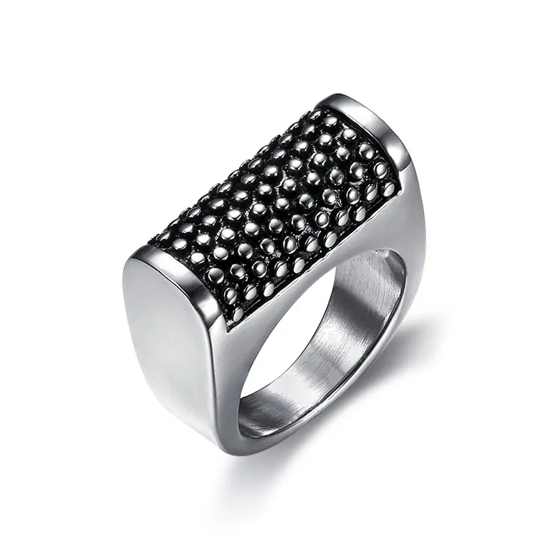 Мужские серебряные кольца из нержавеющей стали в стиле панк, винтажное ретро кольцо оптом