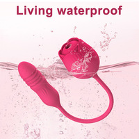 Nouveau Vibrateur Rose Rouge pour Adultes, Jouet Sexuel à Succion et Vibration, 100% Étanche, Rechargeable par USB, Jouet Sexuel Clitoridien pour la Vente en Gros