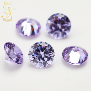 Bán buôn 3mm 12mm 5A + chất lượng màu hoa oải hương vòng Zircon Kim Cương Tổng hợp đá quý lỏng CZ Đá vòng cắt Cubic Zirconia - Product Image 3