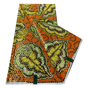 Tissu Africain Ankara Doré Véritable <span class=keywords><strong>Wax</strong></span> 100% Coton Style Kente Nigéria Ghana pour Vêtements et Couture Matériaux DIY - Product Image 3