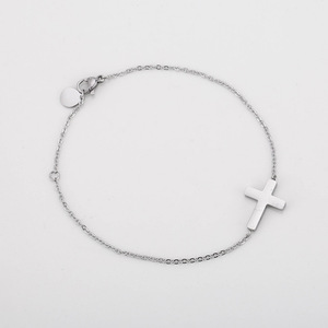 สร้อยข้อมือรูปกากบาท ไทเทเนียมสตีล รูปทรงเรขาคณิต ศาสนาคริสต์ ปรับขนาดได้ เครื่องประดับสำหรับผู้หญิง ของขวัญ - Product Image 4