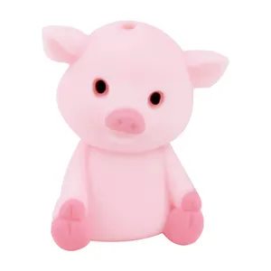 Nouvelle idée de produit 2024 dessin animé Animal 3d cochon perles focales pour bracelet porte-clés Bracelet bricolage