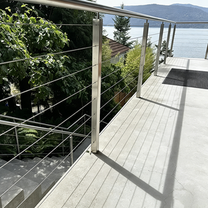 Système de balustrade <span class=keywords><strong>en</strong></span> câble d'aluminium et d'acier inoxydable <span class=keywords><strong>en</strong></span> promotion, <span class=keywords><strong>kit</strong></span> de balustrade <span class=keywords><strong>en</strong></span> câble métallique durable pour escalier extérieur, terrasse, balcon, patio - Product Image 5