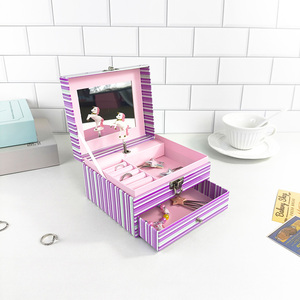 Boîtes à musique personnalisées avec chansons, cheval de carrousel, ballerine rose de haute qualité, vente en gros avec tiroir, boîte à bijoux cadeau pour filles - Product Image 2