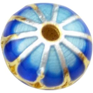 אמייל כחול שטוח חרוז חרוז שרשרת אביזרי צבע שימור נחושת זהב מצופה loose חרוז תכשיטי חומר - Product Image 5