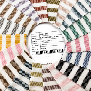 Bán buôn darlon hai bên chải Sọc Sườn 4way kéo dài dệt Polyester Spandex vải telas cho đồ ngủ và thể thao - Product Image 3