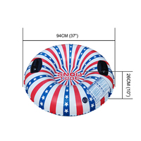 Bouée gonflable pliable en PVC robuste avec poignées, jouet d'hiver pour la neige, pour enfants et adultes, pour la flottaison en rivière et les jeux aquatiques estivaux