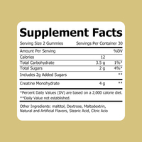 Suplemen Pra-Latihan Dewasa Label Pribadi untuk Pertumbuhan Otot, Permen Kunyah Creatine 5000mg Meningkatkan Tingkat Penyerapan untuk Manajemen Energi