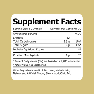 Suplemento Pre-Entrenamiento de Marca Privada, Pastillas para el Crecimiento Muscular, Gomitas de Creatina de 5000 mg, Mejora la Absorción en el Cuerpo - Product Image 2