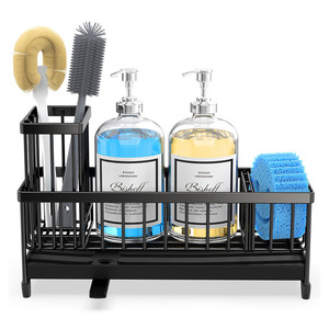 ชั้นวางอ่างล้างจานพร้อมถาดสีดำทรงสี่เหลี่ยมจัตุรัส แห้งเร็ว สำหรับห้องครัวและห้องน้ำ ขนาด L - Product Image 5