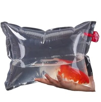 Sacs d'emballage de poisson vivant Recyclable finition mate sacs pneumatiques en plastique sac d'oxygène gonflable pour l'expédition de fruits de mer de poisson vivant