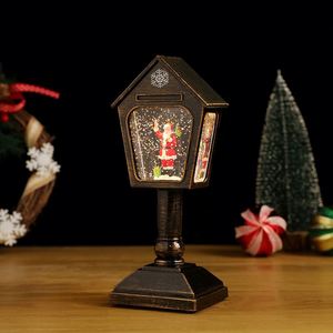 New Christmas Retro <b>Mailbox</b> Shape Battery Powered LED Table Lamp Santa Claus Light up Glowing Music Desktop Ornament Decoration - Product Image 4