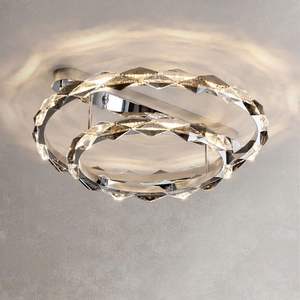 Candelabro moderno de alta calidad para dormitorio, lámparas para sala de estar, anillo de cristal, lámpara de techo Led para techos altos - Product Image 3