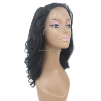 Nouveautés Perruques sans colle à partie en L avec dentelle frontale, 100% cheveux humains, ondulées naturelles, pour femmes noires