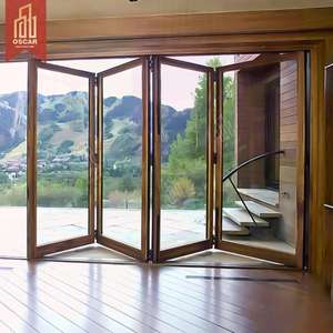 Pliable et élégant en aluminium et comme un rideau balcon de bureau à domicile bon prix portes en verre pliantes revendeurs au Royaume-Uni porte pliante - Product Image 1