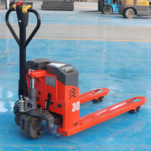 3ton Hand mini new full electric battery lifter china manuel short stacker industrial walking behind transpalette à vendre - Product Image 1