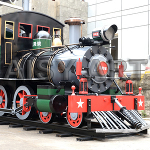 Modello di treno a vapore Super grande di <span class=keywords><strong>epoca</strong></span> industriale con scala 1:1 in metallo per attività di <span class=keywords><strong>Bar</strong></span> centro commerciale o ornamento di costruzione - Product Image 5