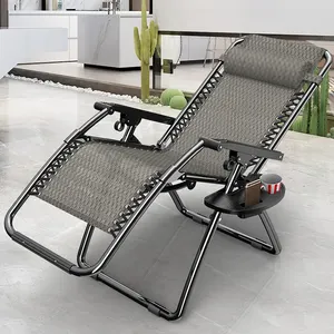 Folding Outdoor Relaxing Garden Adjustable Recliner Office Nap Camping Lounge 0 Gravity Chair