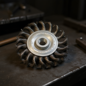 Brosse circulaire M14 en fil d'acier torsadé pour le meulage des métaux - Product Image 3