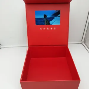 Caja de reloj personalizada, cajonera de vídeo de 4,3 pulgadas y 7 pulgadas, pantalla Lcd, embalaje de zapatos con caja de flores de vídeo de 7 pulgadas