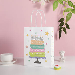 Sacchetti Regalo in Carta con Manici, Tema <span class=keywords><strong>Buon</strong></span> <span class=keywords><strong>Compleanno</strong></span>, Sacchetti Bianchi per Feste di <span class=keywords><strong>Compleanno</strong></span> e Celebrazioni - Product Image 5