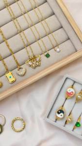 博艺批发热卖塔罗牌18k镀金防水不锈钢项链 - Product Image 3