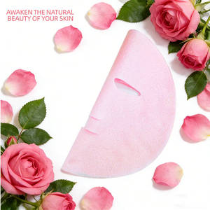 Tissu en fibre végétale de lyocell Tencel biodégradable de couleur rose à motif de cœur Y523, matière de support pour masque facial - Product Image 5