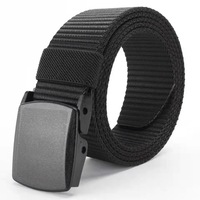 Ceinture tactique en nylon pour la guerre et les combats, avec boucle en plastique, 3,8 cm, en toile, personnalisable, pour hommes et femmes, ceinture en tissu de haute qualité pour l'extérieur