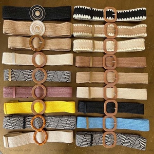 Usine En Gros Bohême Tropical Vacances Mode PP Paille Tressé <span class=keywords><strong>Ceinture</strong></span> Élastique Femmes Ceintures <span class=keywords><strong>Raphia</strong></span> Ceintures - Product Image 5