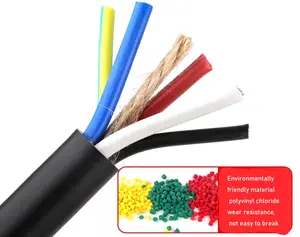 6 core 0.5mm2 0.75mm2 1mm2 1.5mm2 2mm2 2.5mm2 4mm2 6mm2 power cable PVC CE cable for machinery power connect AC power cord