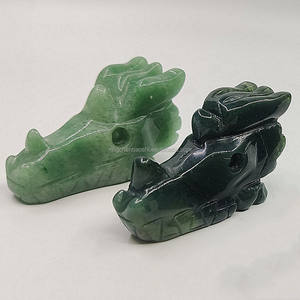 Toptan 2 inç el oyma çeşitli malzemeler küçük ejderha kafa kemik kristal kafatasları - Product Image 2