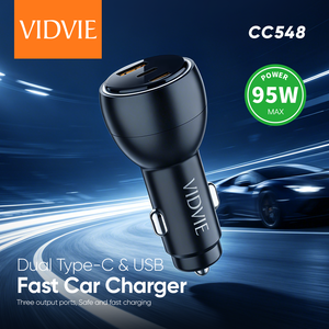 <span class=keywords><strong>Chargeur</strong></span> de voiture VIDVIE Type C à charge rapide PD 90W Max, 2 ports USB-C pleine vitesse, 1 USB QC/PD pour une utilisation universelle 12-24V - Product Image 2