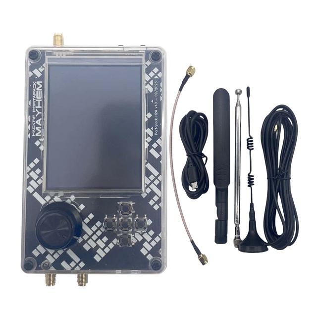 HackRF One R10 V2.0.1 SDR Radio Transceiver+ PortaPack H2M + Plastic Shell Assembled + 5 Antennas + USB Cable Enhanced Version