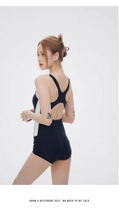 Nylon Women <strong>Swimsuit</strong> Quick Dry One Piece Modest <strong>Boyleg</strong> Tummy Control Slimming Spring Vacation Racing Professional Bathing Suit - Product Image 4