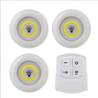 Lampe de nuit d'urgence COB sans fil à télécommande avec capteur de mouvement pour couloir et armoire domestique