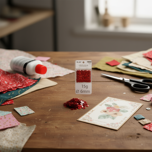 Paillettes Ilan 6mm Rosse 15g per Artigianato e Decorazione - Product Image 6