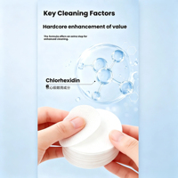 Lingettes nettoyantes pour yeux d'animaux, à l'aloe vera, formule végétale pure à 6 étapes, lingettes rondes de 5,5 cm, hydratantes pour les taches de larmes, pour chiens et chats, 65 unités