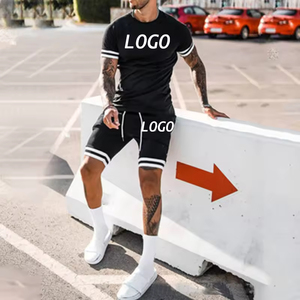 Conjunto Deportivo para <span class=keywords><strong>Hombre</strong></span>, Transpirable, Ligero, <span class=keywords><strong>Verano</strong></span>, Shorts y Camiseta, Venta al Por Mayor <span class=keywords><strong>de</strong></span> Fábrica, Personalizable - Product Image 2