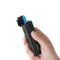 Briquet à gaz butane rechargeable à 3 flammes bleues pour cigarettes, barbecue, bougies, briquet à cigares portable en métal avec coupe-cigares