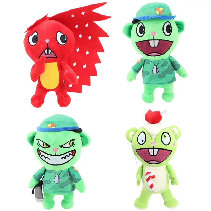 28cm Happy Tree Friends Plush Doll Kawaii Cartoon Anime Plush Toys Flakey Flippy Soft Pillow Room Decor Doll Gift For Boys Girls