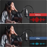 Lot de 22 panneaux acoustiques en bois auto-adhésifs haute densité de 12 po x 12 po x 0,4 po, panneaux insonorisants pour murs insonorisés