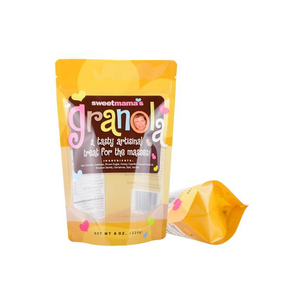 MOQ 100 Custom Printed Stand Up Plastic Zip lock Pouches For Food Packing Zipper Bags
